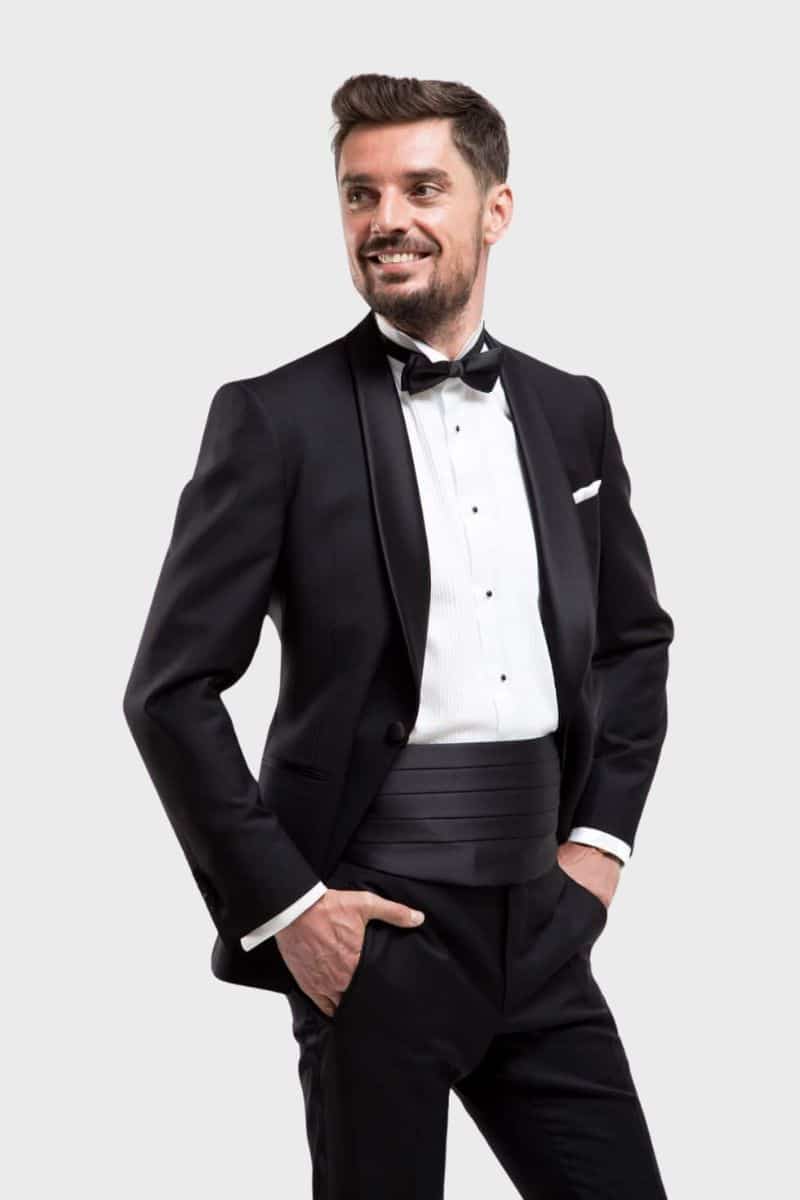 Scabal Schwarzer Klassischer Smoking MK Kadrou