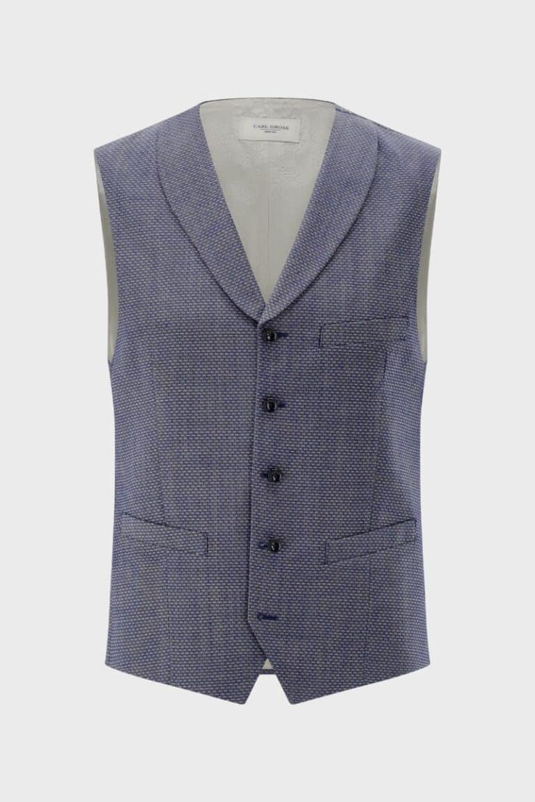 Hochzeitsweste Blau fur manner vorne
