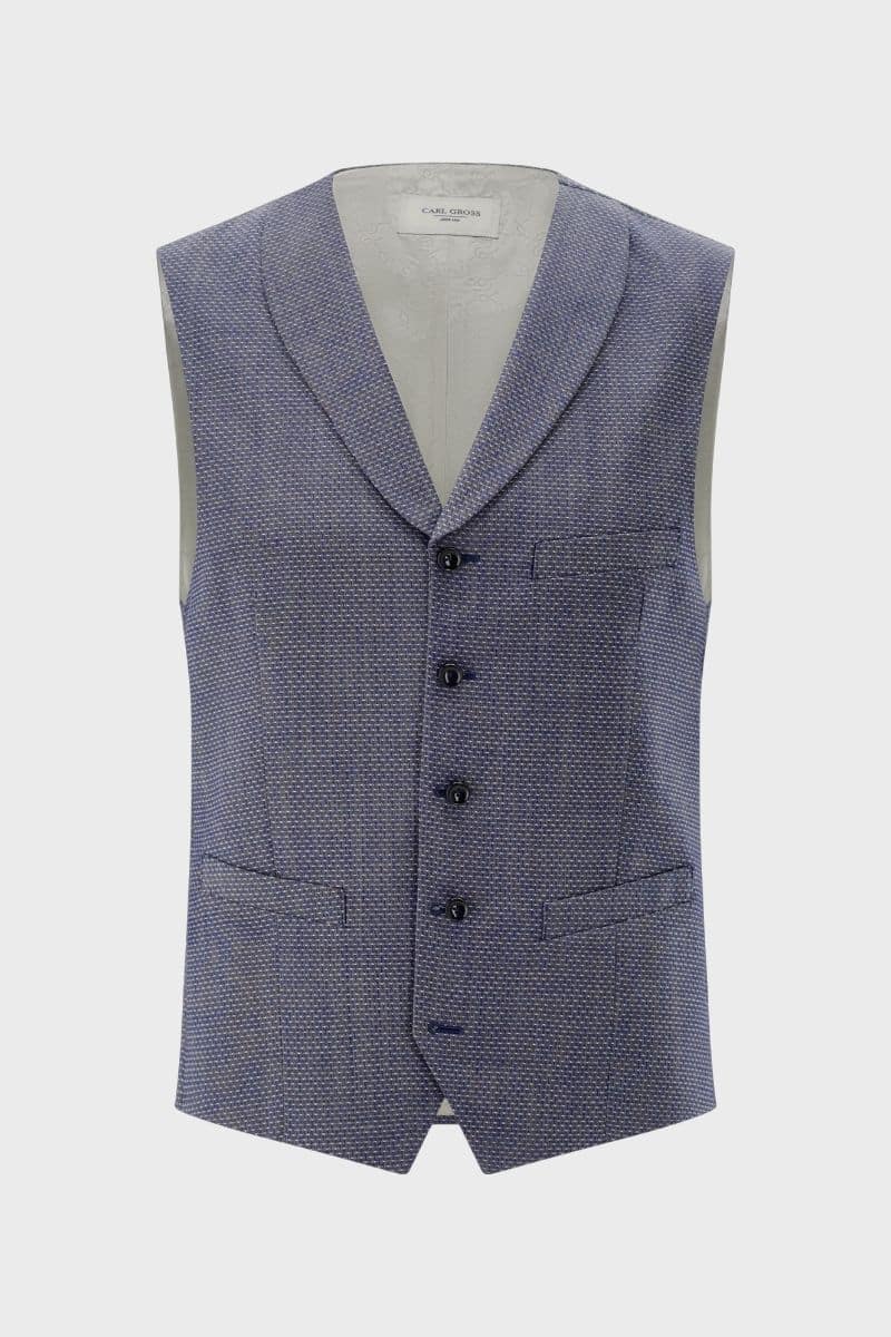 Hochzeitsweste Blau fur manner vorne